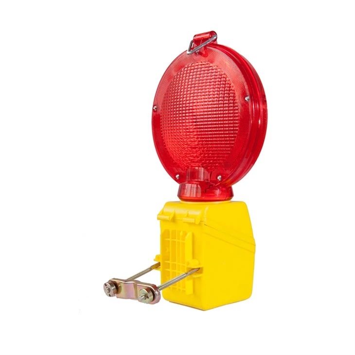 Red Solar Traffic Barricade Flashing Warning Strobe Light