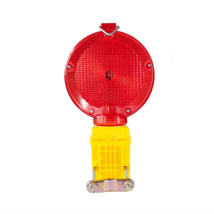 Red Solar Traffic Barricade Flashing Warning Strobe Light